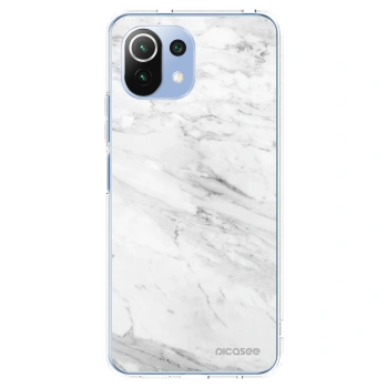 Picasee silikonový průhledný obal pro Xiaomi 11 Lite 5G NE - White marble
