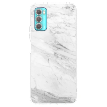 Picasee silikonový průhledný obal pro Motorola Moto G60 - White marble