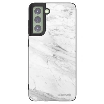 Picasee silikonový černý obal pro Samsung Galaxy S21 FE 5G - White marble
