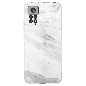 Picasee silikonový průhledný obal pro Xiaomi Redmi Note 11S 4G - White marble