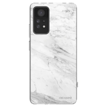 Picasee silikonový průhledný obal pro Xiaomi Redmi Note 11 Pro - White marble