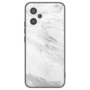 Picasee silikonový černý obal pro Realme 9 Pro 5G - White marble