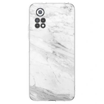 Picasee silikonový průhledný obal pro Xiaomi Poco X4 Pro 5G - White marble