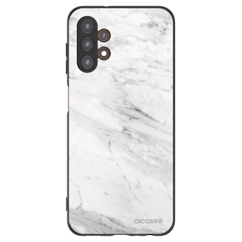 Picasee silikonový černý obal pro Samsung Galaxy A13 4G A135 - White marble