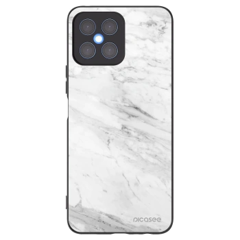 Picasee silikonový černý obal pro Honor X8 4G - White marble