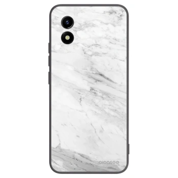 Picasee silikonový černý obal pro Vivo Y01 - White marble