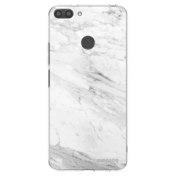 Picasee silikonový průhledný obal pro Huawei P Smart - White marble