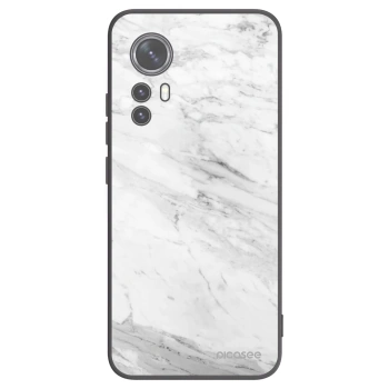 Picasee silikonový černý obal pro Xiaomi 12X - White marble
