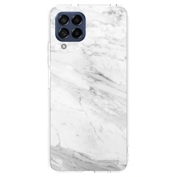 Picasee silikonový průhledný obal pro Samsung Galaxy M53 5G - White marble