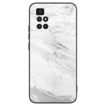 Picasee silikonový černý obal pro Xiaomi Redmi 10 (2022) - White marble