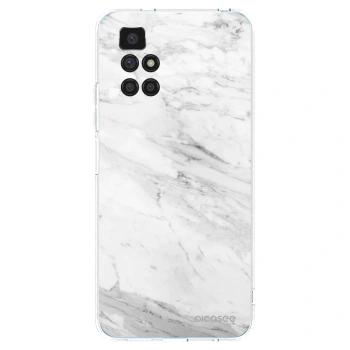 Picasee silikonový průhledný obal pro Xiaomi Redmi 10 (2022) - White marble