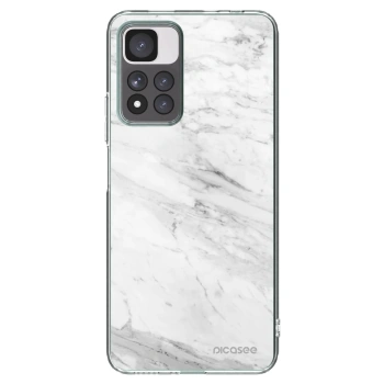 Picasee silikonový průhledný obal pro Xiaomi Redmi Note 11 Pro+ 5G - White marble