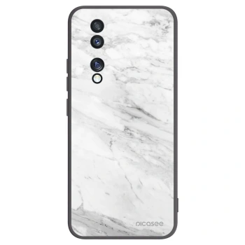 Picasee silikonový černý obal pro Honor 70 - White marble