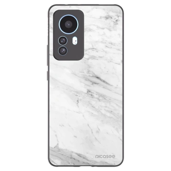 Picasee silikonový černý obal pro Xiaomi 12T Pro - White marble
