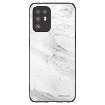 Picasee silikonový černý obal pro OPPO A94 5G - White marble