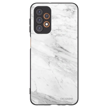 Picasee silikonový černý obal pro Samsung Galaxy A23 A236B 5G - White marble