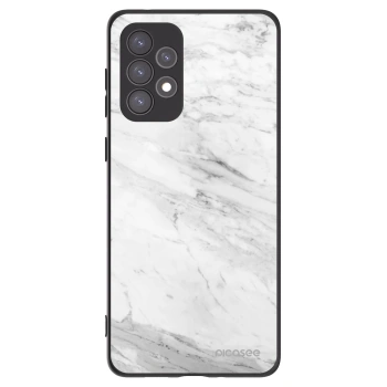 Picasee silikonový černý obal pro Samsung Galaxy A73 5G - White marble