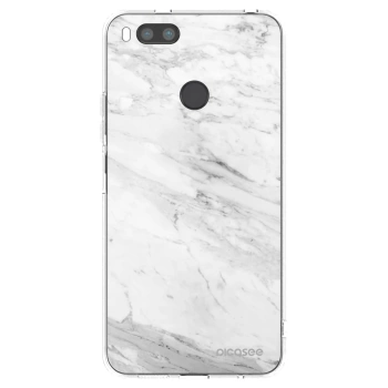 Picasee silikonový průhledný obal pro Xiaomi Redmi A1 - White marble