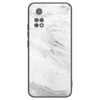 Picasee silikonový černý obal pro Xiaomi Redmi Note 11S 5G - White marble