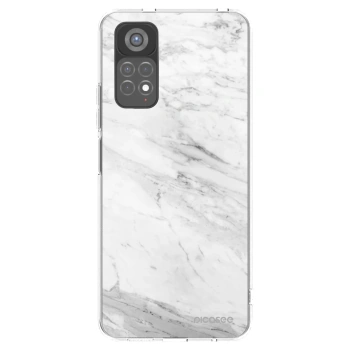 Picasee silikonový průhledný obal pro Xiaomi Redmi Note 11S 5G - White marble