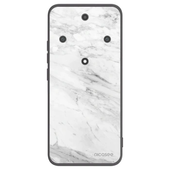 Picasee silikonový černý obal pro Honor Magic5 Lite 5G - White marble