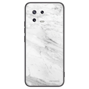 Picasee silikonový černý obal pro Xiaomi 13 Pro - White marble