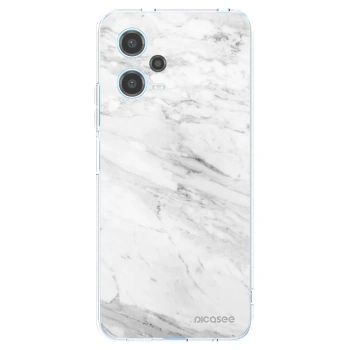 Picasee silikonový průhledný obal pro Xiaomi Redmi Note 12 5G - White marble