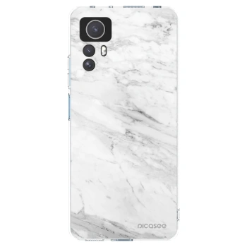 Picasee silikonový průhledný obal pro Xiaomi Redmi Note 12S - White marble
