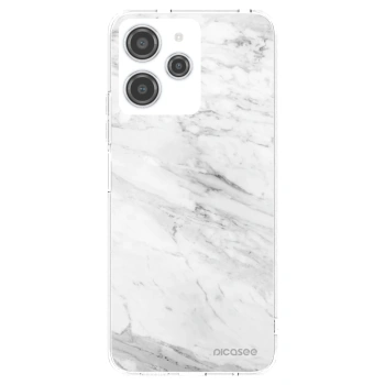Picasee silikonový průhledný obal pro Xiaomi Redmi 12 4G - White marble
