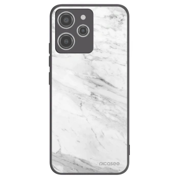 Picasee silikonový černý obal pro Xiaomi Redmi 12 4G - White marble