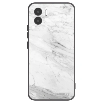 Picasee silikonový černý obal pro Xiaomi Redmi A2 - White marble