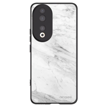Picasee silikonový černý obal pro Honor 90 5G - White marble