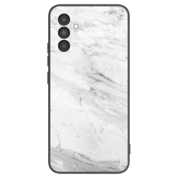 Picasee silikonový černý obal pro Samsung Galaxy A04s A047F - White marble