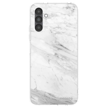 Picasee silikonový průhledný obal pro Samsung Galaxy A04s A047F - White marble