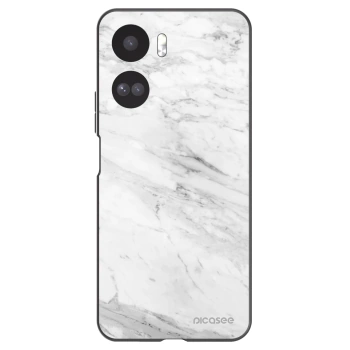 Picasee silikonový černý obal pro Honor 90 Lite 5G - White marble