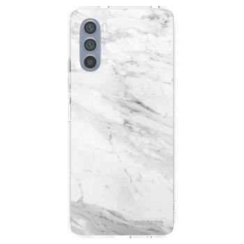 Picasee silikonový průhledný obal pro Motorola Moto G62 - White marble
