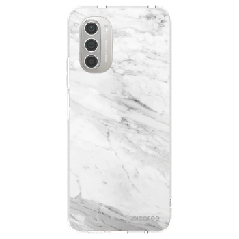 Picasee silikonový průhledný obal pro Motorola Moto G51 - White marble