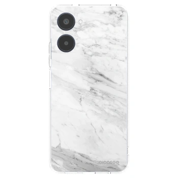 Picasee silikonový průhledný obal pro Realme 10 4G - White marble