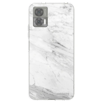 Picasee silikonový průhledný obal pro Motorola Edge 30 Neo - White marble