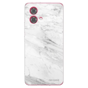 Picasee silikonový průhledný obal pro Motorola Moto G84 5G - White marble