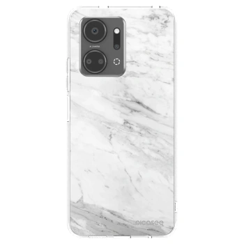 Picasee silikonový průhledný obal pro Honor X7a - White marble