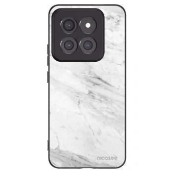 Picasee silikonový černý obal pro Xiaomi 14 Pro - White marble