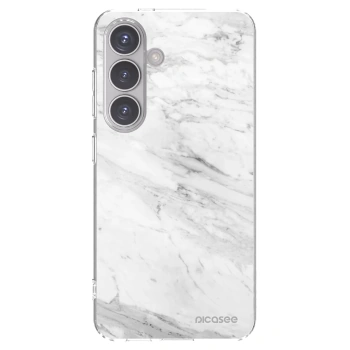 Picasee silikonový průhledný obal pro Samsung Galaxy S24 S921B 5G - White marble