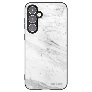 Picasee silikonový černý obal pro Samsung Galaxy S23 FE S711B - White marble