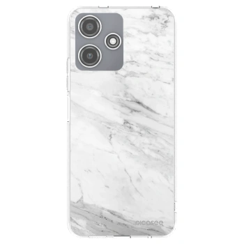 Picasee silikonový průhledný obal pro Xiaomi Redmi 12 5G - White marble