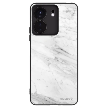 Picasee silikonový černý obal pro Xiaomi Redmi 13C 4G - White marble