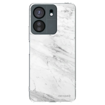 Picasee silikonový průhledný obal pro Xiaomi Redmi 13C 4G - White marble