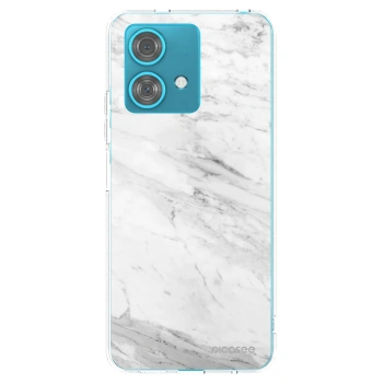 Picasee silikonový průhledný obal pro Motorola Edge 40 Neo - White marble