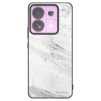 Picasee silikonový černý obal pro Xiaomi Redmi Note 13 Pro 5G - White marble