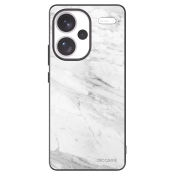 Picasee silikonový černý obal pro Xiaomi Redmi Note 13 Pro+ 5G - White marble